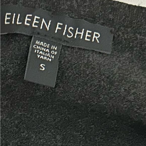 Eileen Fisher Gray Striped V-Neck Cardigan Sweater Size Small MSRP 278.00 - Picture 10 of 12